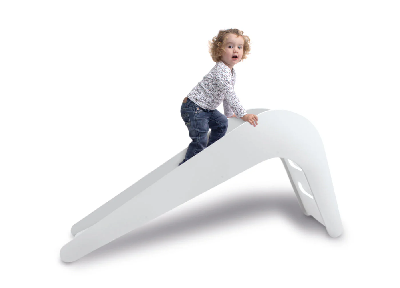 Jupiduu Glijbaan wit hout 145x43x68cm - White Elephant - Image 3