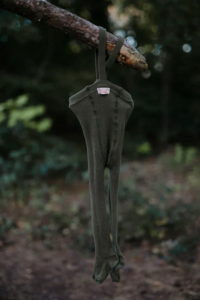 Silly Silas Broekkousen Footed Met Voetjes | Olive - Image 5