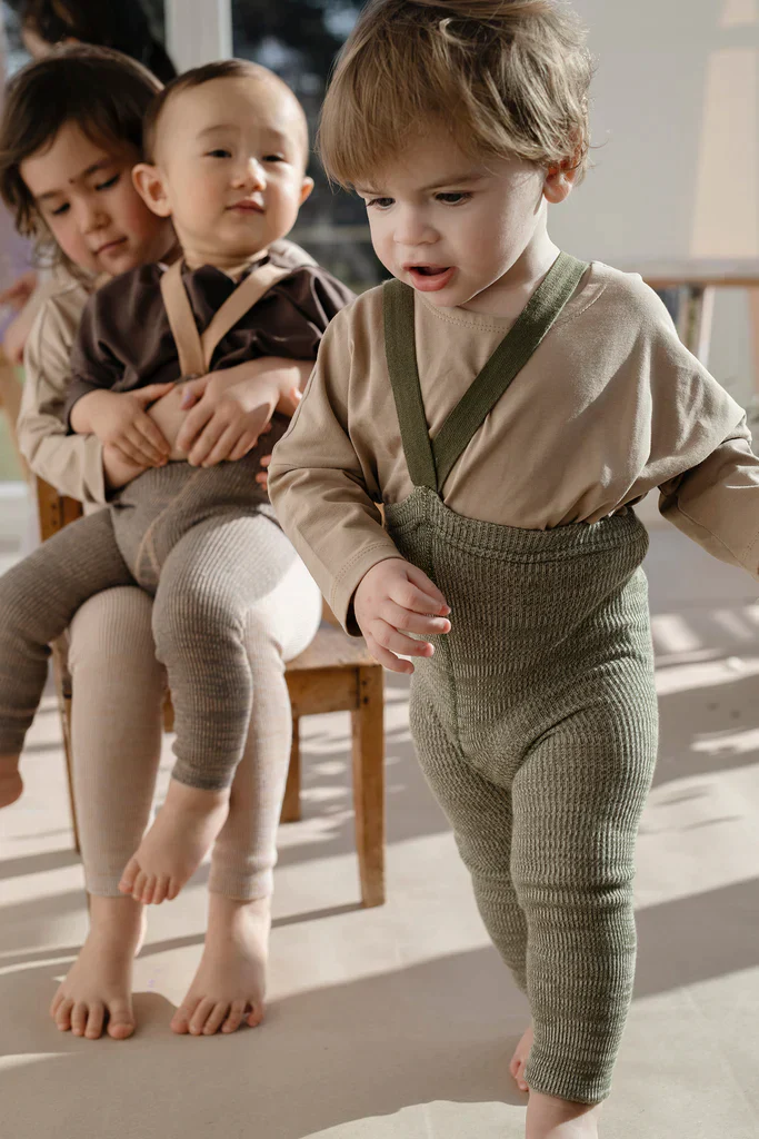 Silly Silas Broekkousen Footless Zonder Voetjes | Creamy Olive - Image 3